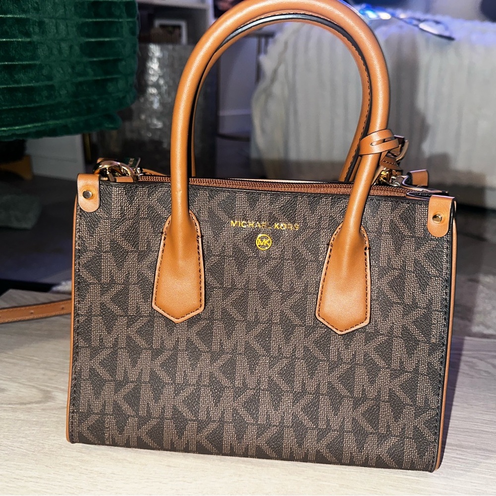 Michael Kors Brown and Tan Satchel